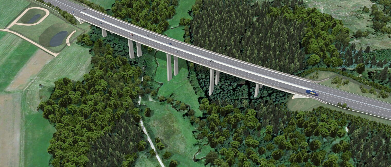 A1 Lückenschluss - BW 4 Talbruecke Nohner Bach Nord